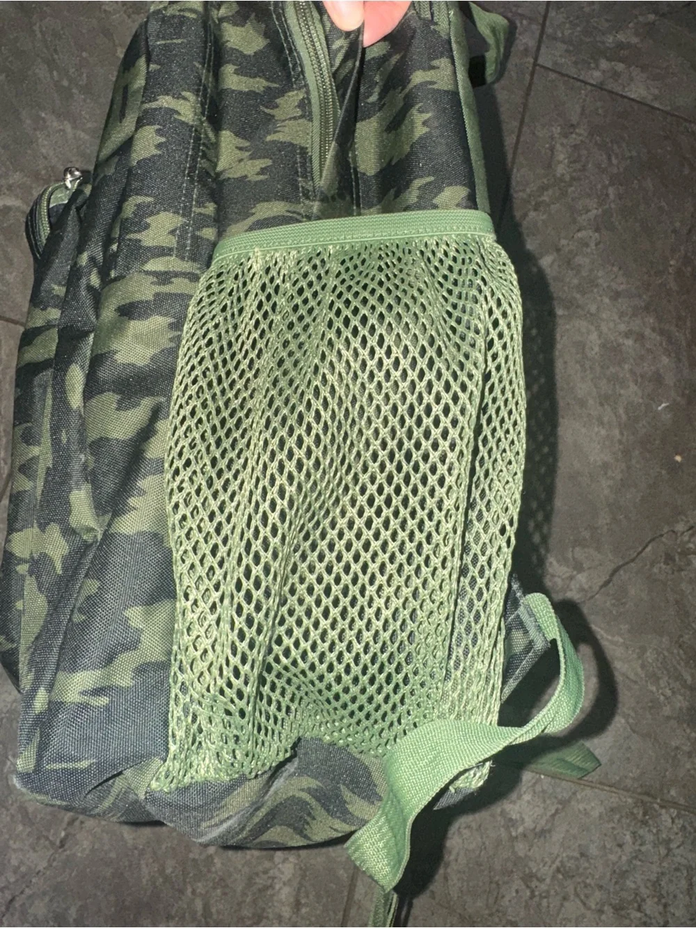 Jansport Green Camo Backpack Multi Zipper